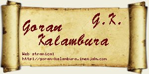 Goran Kalambura vizit kartica